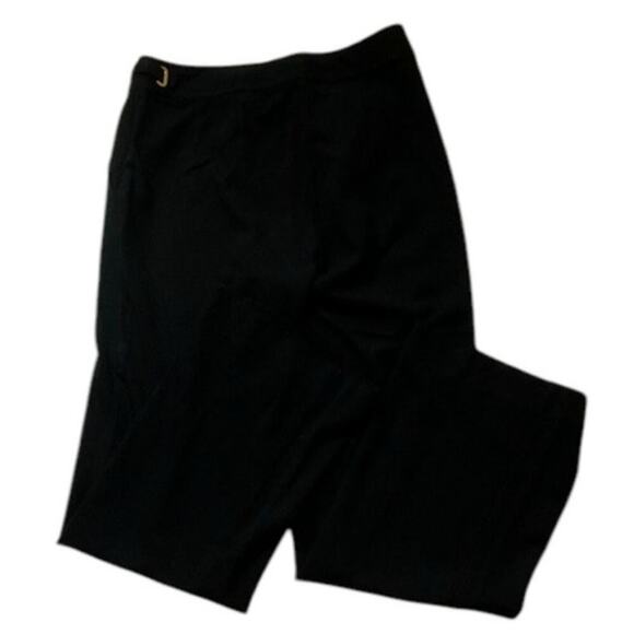 Vintage St John Pant Womens 4 Mid Rise Gold Buckle Minimalist Work Casual Preppy - Picture 4 of 8